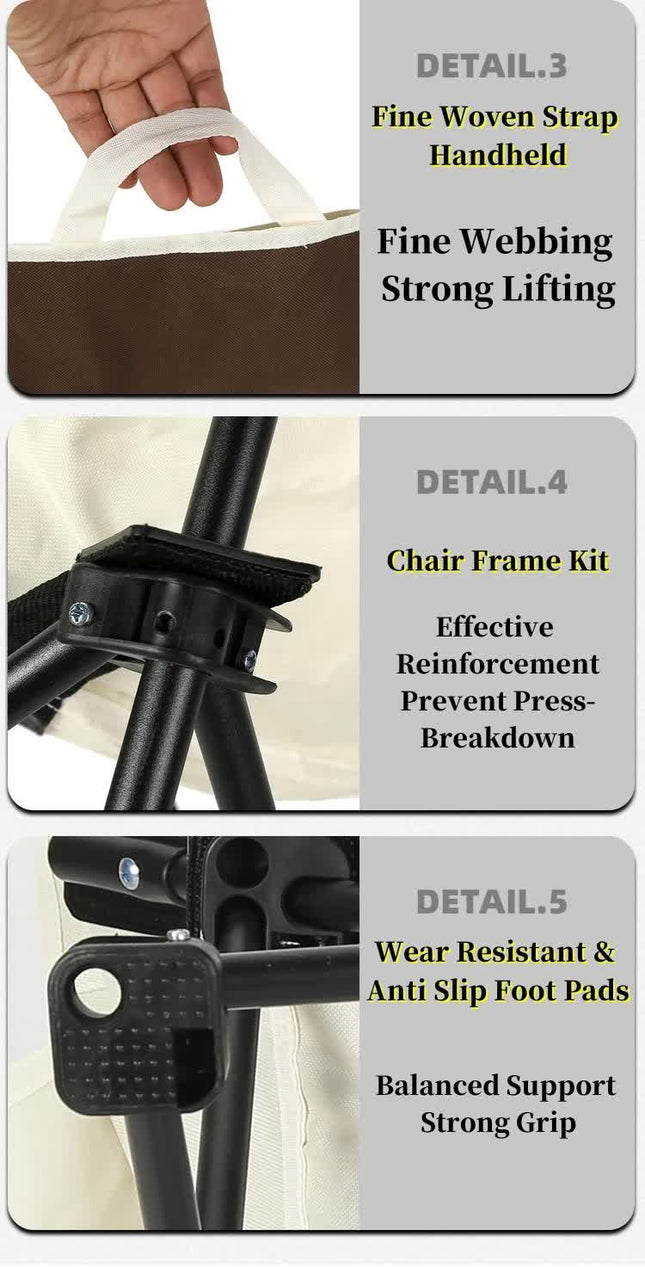 Black Outdoor Folding Camping Chair – product detail