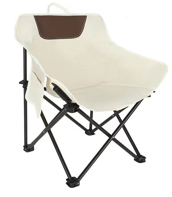 White Outdoor Folding Camping Chair Portable Lounge Chair Lightweight Beach Chair Fishing Stool and Picnic