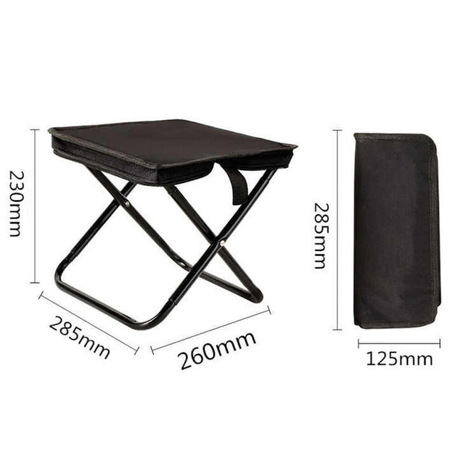 Beige Outdoor Folding Stool with Carrying Handle – product detail