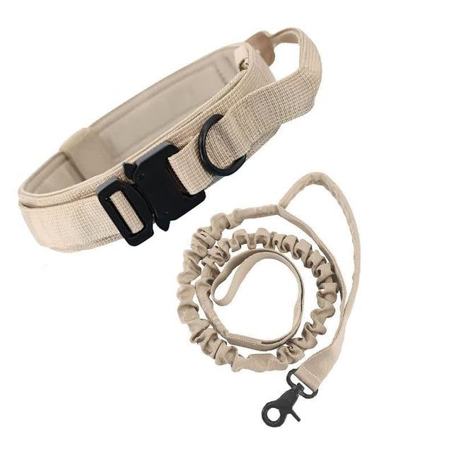 XL khaki Hands-Free Dog Leash with Adjustable Waist Belt