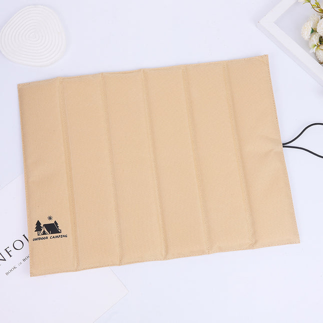 3PCS Beige Portable Outdoor Folding Seat Cushion