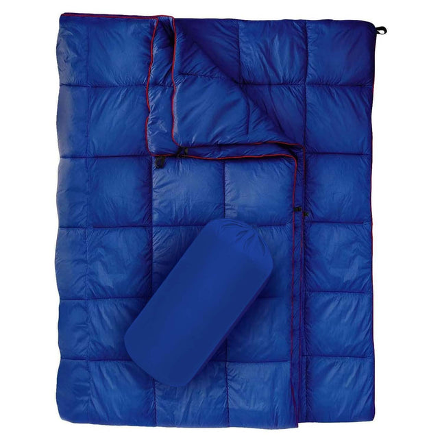 Blue Compact Lightweight Quilted Blanket