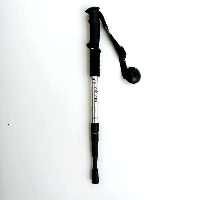 Silver 2-Pack Lightweight Trekking Poles 4-Section Adjustable 52-110cm Walking Sticks Anti-Shock