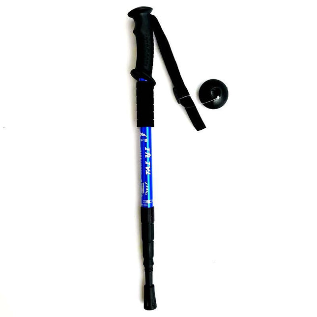 Blue 2-Pack Lightweight Trekking Poles 4-Section Adjustable 52-110cm Walking Sticks Anti-Shock