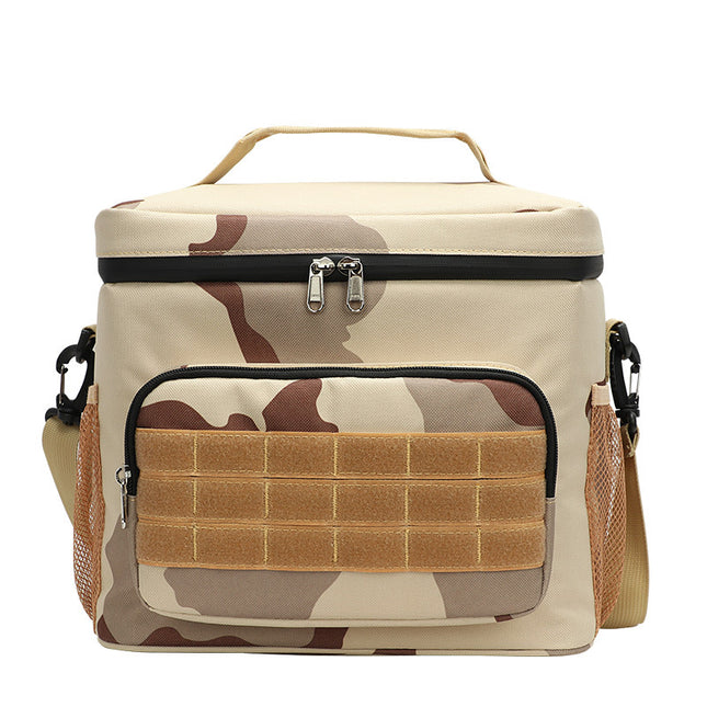 Desert Camouflage Tactical Insulated Camouflage Lunch Bag Large Capacity Waterproof Oxford Cooler Portable