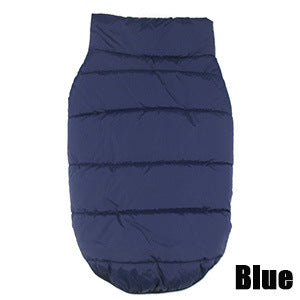 L Navy Blue Premium Fleece-Lined Pet Winter Vest Thickened Padded Dog and Cat Coat Warm Windproof Outdoor