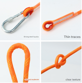 Red 10mm Double Hook Climbing Rope Set – product detail