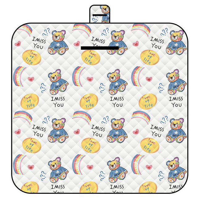 Rainbow Bear Thick Waterproof Foldable Picnic Mat