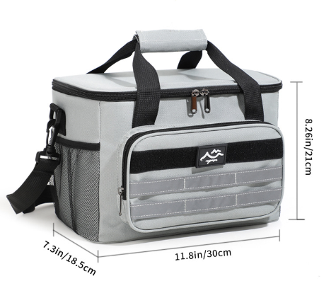 Grey Versatile Large-Capacity Picnic Insulated Bag