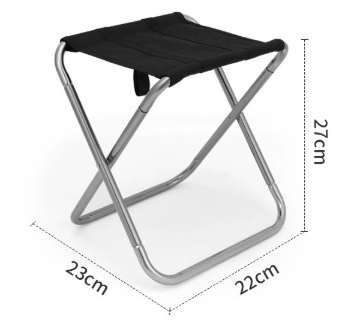 Small Grey Ultralight Portable Folding Camping Stool