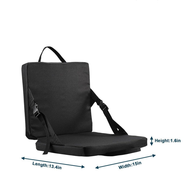 Black Portable Foldable Outdoor Seat Multi-Functional Stadium & Boat Chair with Carry Handle – product detail