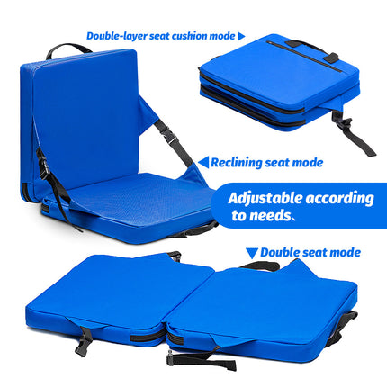 Black Portable Foldable Outdoor Seat – Multi-Functional Stadium & Boat Chair with Carry Handle