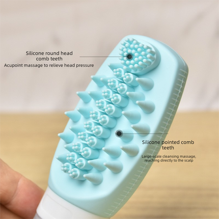 Yellow Travel Silicone Refillable Bottle Set Multi-Functional Soft-Squeeze Dispenser with Built-in Brush – design and finish
