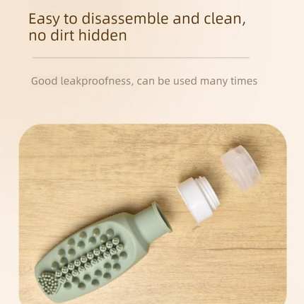 Yellow Travel Silicone Refillable Bottle Set Multi-Functional Soft-Squeeze Dispenser with Built-in Brush – product features