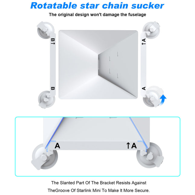 10 Pcs White Heavy-Duty Suction Cup Mount for Starlink Mini – product detail