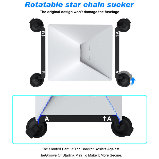 10 Pcs Black Heavy-Duty Suction Cup Mount for Starlink Mini – product detail