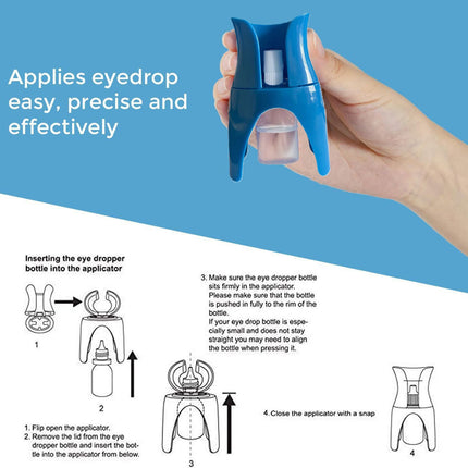 Dark Blue Eye Drop Applicator – Safe & Hygienic Eyedrop Dispenser for Precise Application
