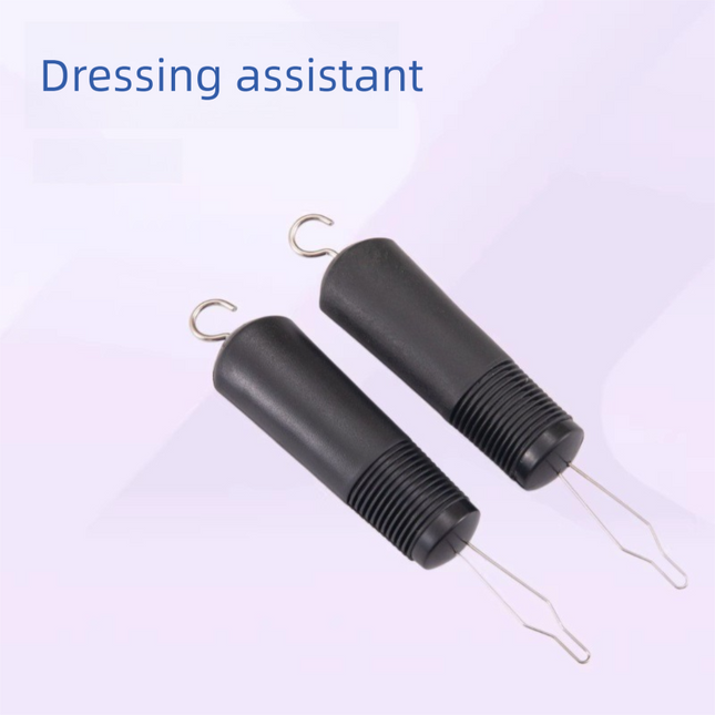 2 Pcs Black Dressing Aid Tool Button & Zipper Assistant for Elderly and People with Limited Mobility
