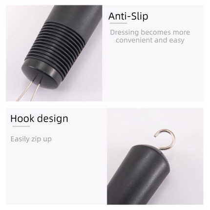 2 Pcs Black Dressing Aid Tool Button & Zipper Assistant for Elderly and People with Limited Mobility – product detail