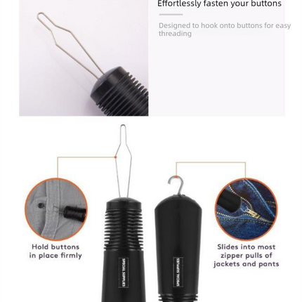2 Pcs Black Dressing Aid Tool Button & Zipper Assistant for Elderly and People with Limited Mobility – design and finish