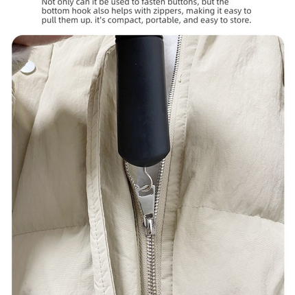 2 Pcs (Black and Grey) Dressing Aid Tool – Button & Zipper Assistant for Elderly and People with Limited Mobility