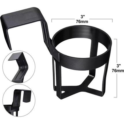 Black Car Cup Holder – Universal Vehicle Drink Organizer, Portable Beverage Rack (Set of 4)