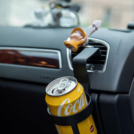Black Car Cup Holder – Universal Vehicle Drink Organizer, Portable Beverage Rack (Set of 4)