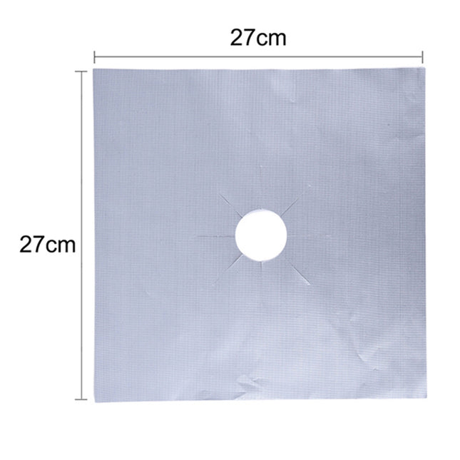 6 Pcs Silver Heat-Resistant Gas Stove Mat Non-Stick Teflon Coated Fiberglass Protector for Cooktops (270mm – product detail