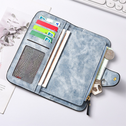 Pink Stylish Large-Capacity Women's Long Wallet Vintage PU Leather Clutch with Zipper and Snap Closure – design and finish
