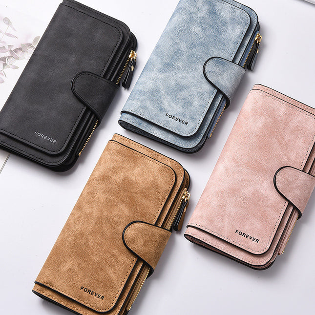 Claret Stylish Large-Capacity Women's Long Wallet Vintage PU Leather Clutch with Zipper and Snap Closure – product detail
