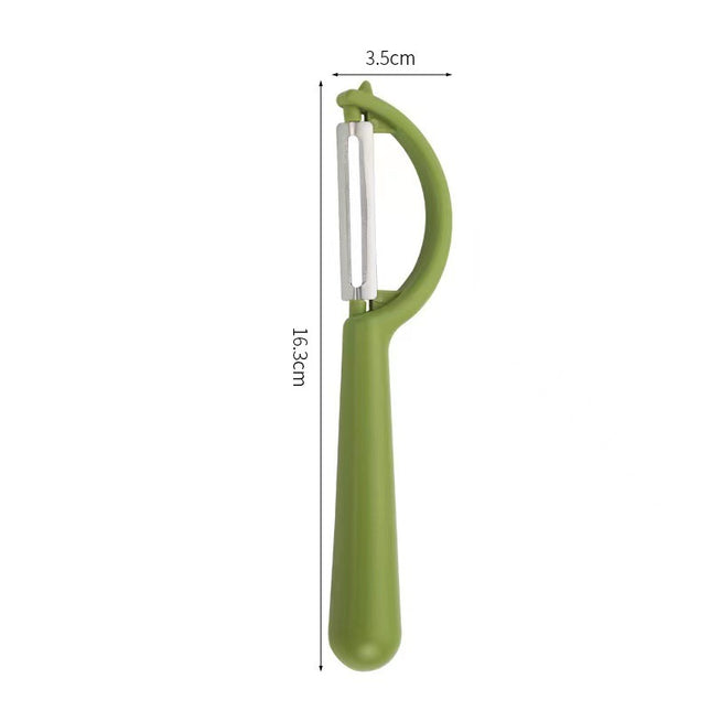 2 Pcs Green Multi-Functional Vegetable & Fruit Peeler Stainless Steel Blade with Ergonomic PP Handle (60g)