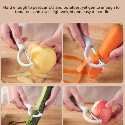 2 Pcs Green Multi-Functional Vegetable & Fruit Peeler – Stainless Steel Blade with Ergonomic PP Handle (60g)