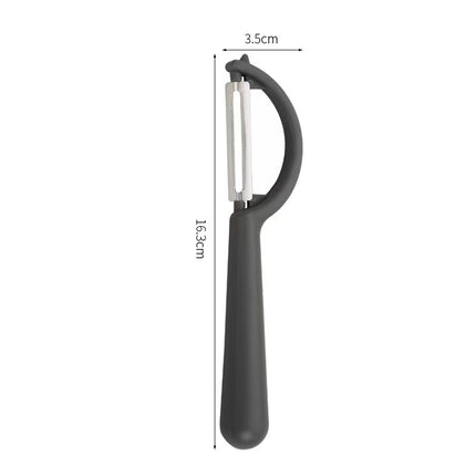 2 Pcs Dark Grey Multi-Functional Vegetable & Fruit Peeler – Stainless Steel Blade with Ergonomic PP Handle (60g)