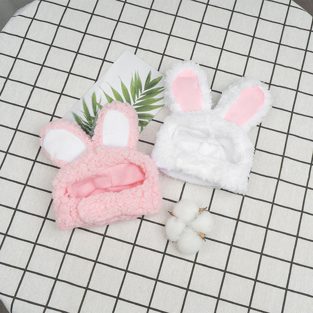 2 Pcs (White and Pink) Adorable Bunny Ears Cat Hat – product detail