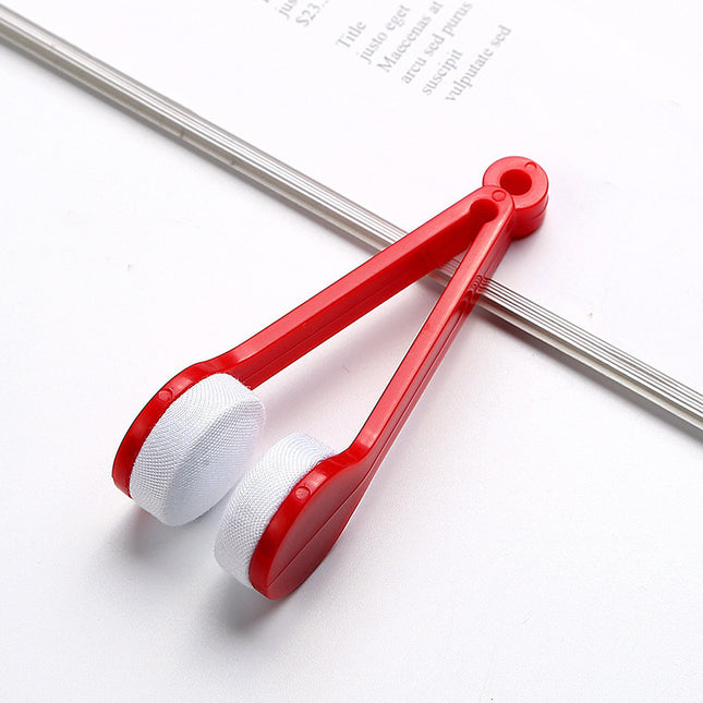 10 Pcs Red Portable Eyeglass Cleaning Clip