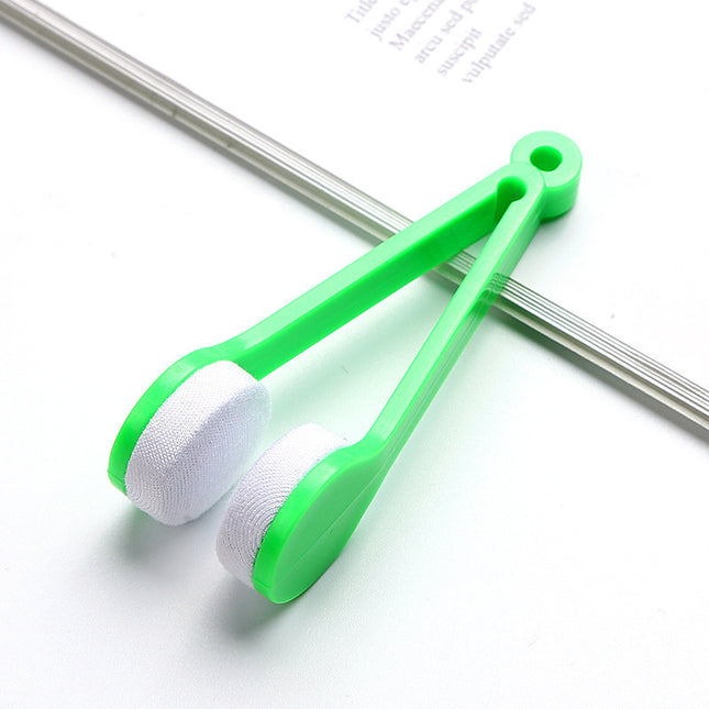 10 Pcs Green Portable Eyeglass Cleaning Clip