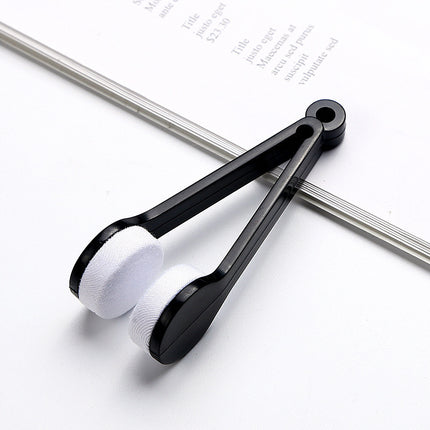10 Pcs Black Portable Eyeglass Cleaning Clip