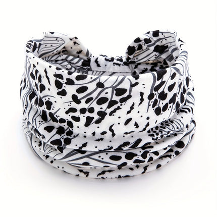 White Polka dot pattern Yoga Headband – Elastic Sweat-Wicking Hairband for Women