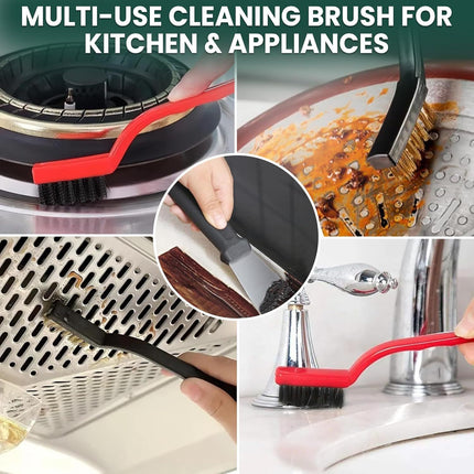 Set C Multi-Use Heavy-Duty Cleaning Brush Set – 12-Piece Hard Bristle Tool Kit for Kitchen, Bathroom & Tight Spaces