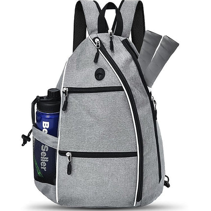 Grey Pickleball Multi-Sport Backpack – Oxford Fabric, Dual-Carry, Smart-Organized
