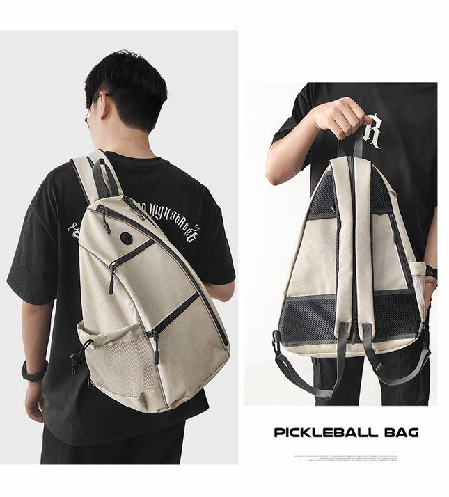 Beige Pickleball Multi-Sport Backpack Oxford Fabric Dual-Carry Smart-Organized V888-ELOSUNG47210