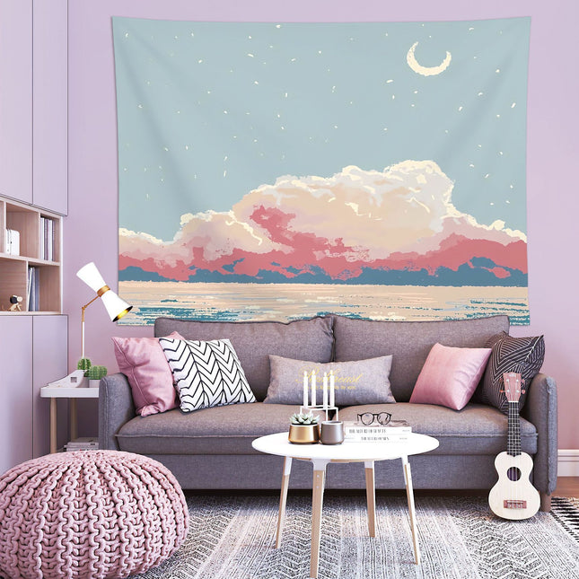 Colorful seaside scene Wall Tapestry – product detail