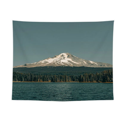 Snow-capped mountain design Wall Tapestry 200x150cm - Soft Plush Fabric Hanging for Bedroom, Living Room, Dorm Decor - Includes Mounting Kit for Easy Installation