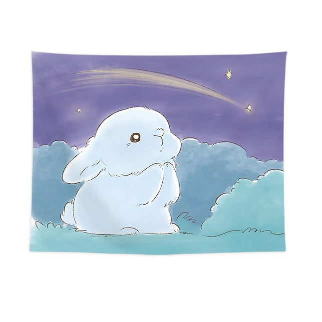 Wishing Bunny Design Wall Tapestry V888-ELOSUNG47226