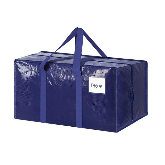 1 Pack Extra Heavy Duty Large Moving Bags with Strong Zipper & Comfortable Handles Sturdy in Blue