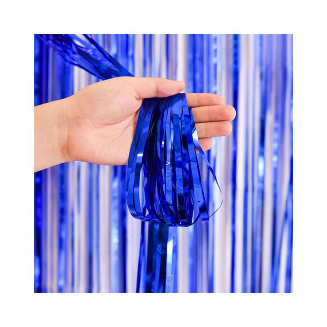 10 Pcs Dark Blue Shiny Tinsel Foil Fringe V888-ELOSUNG47243