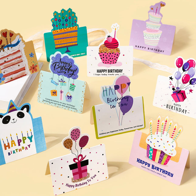 3 Sets 3D Pop-up Birthday Card V888-ELOSUNG47276