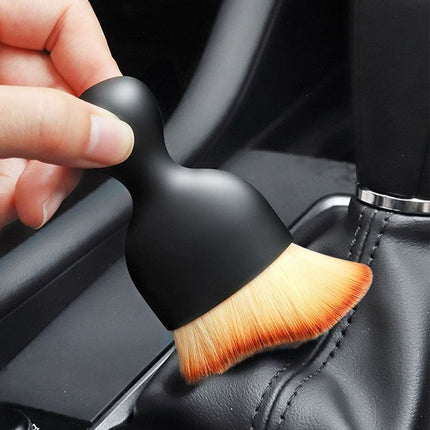 2 Pcs Car Interior Detailing Brush with Soft Microfiber Bristles for Air Vents, Dashboard, and Keyboard Cleaning