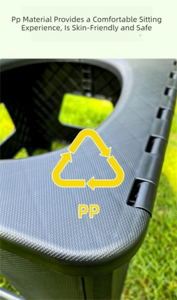Black  Large Portable Folding Camping Toilet Stool - Capacity Emergency Potty for Car, Outdoor Travel, and Hiking