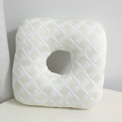 Light Green Ear Piercing Pillow - Soft Side Sleeper Cushion with Hollow Center for Pressure Relief, Post-Piercing Care & Comfortable Napping